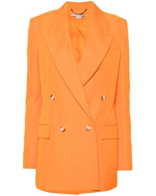 Stella McCartney Blazer Met Dubbele Rij Knopen in het Orange