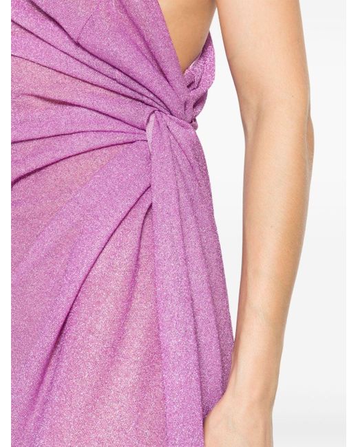 Robe longue Lumière à détail de nœud Oseree en coloris Purple