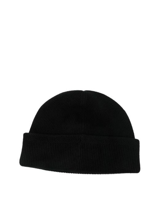 Stone Island Black Beanie for men