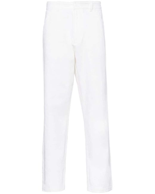 Pantalones holgados de talle medio Prada de hombre de color White