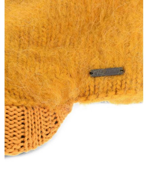 DSquared² Yellow Pom-Pom Beanie