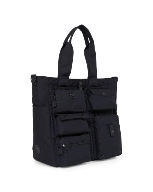 Porter-Yoshida and Co Black Potr Dissection Multiple-Pocket Tote Bag