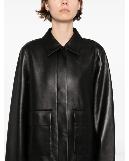 Theory レザージャケット Black