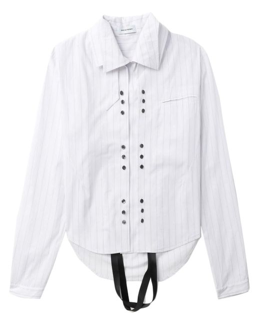 Kiko Kostadinov White Tonino Layered Cotton Shirt - Men's - Cotton for men