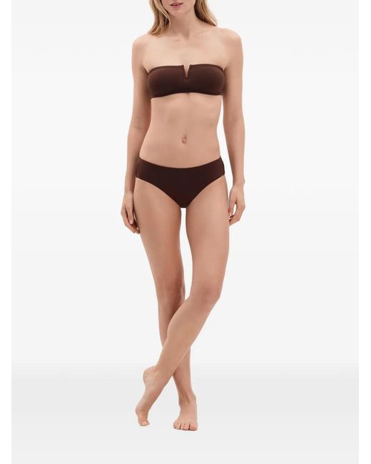 Eres Brown Arcade Bandeau Bikini Top