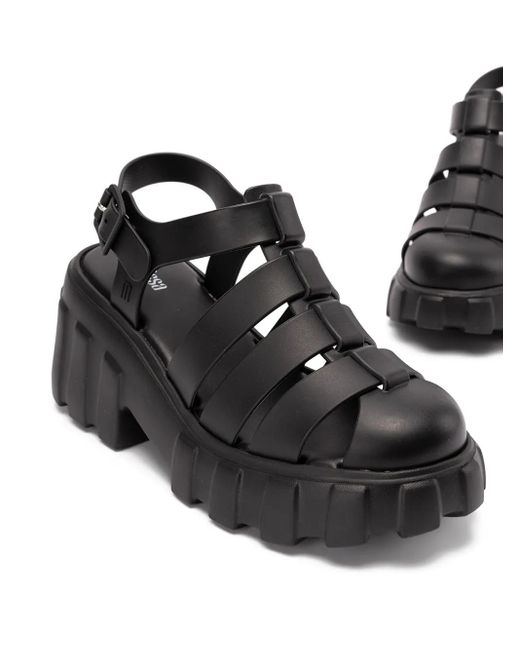 Melissa Black Buckled Sandals