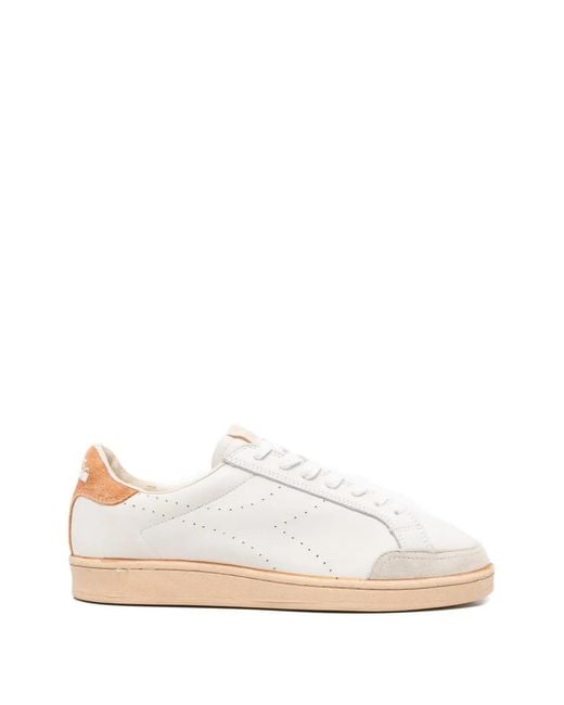 Diadora White Prestige Leather Sneakers for men