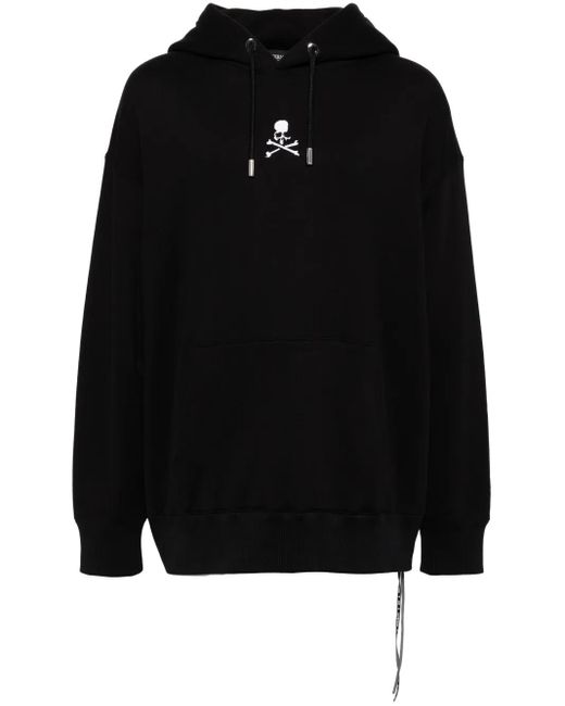 MASTERMIND WORLD Black Embroidered Logo Hoodie for men