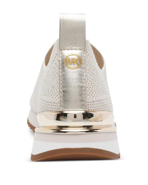 MICHAEL Michael Kors White Logo-Detail Slip-On Sneakers