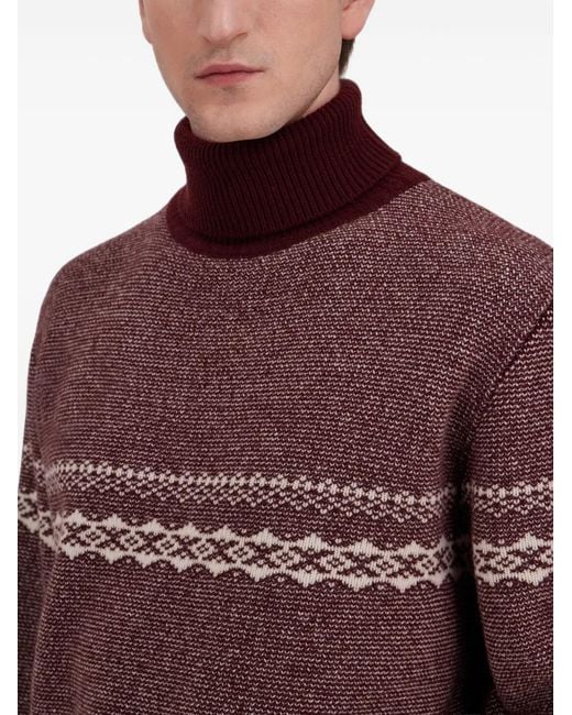 Herno Pullover Mit Norwegischem Muster in Purple für Herren
