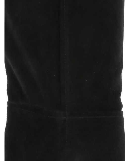 Paris Texas Black Alizze Suede Pointed-Toe Knee-High Boots
