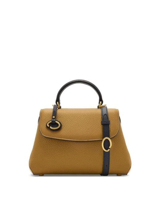 Oscar de la Renta Metallic Logo-Print Tote Bag