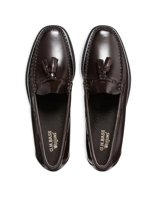 G.H.BASS Black Easy Weejuns Larkin Tassel Loafers for men