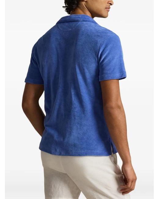 Polo Ralph Lauren Blue Chemise Boutonnée À Poche Poitrine for men