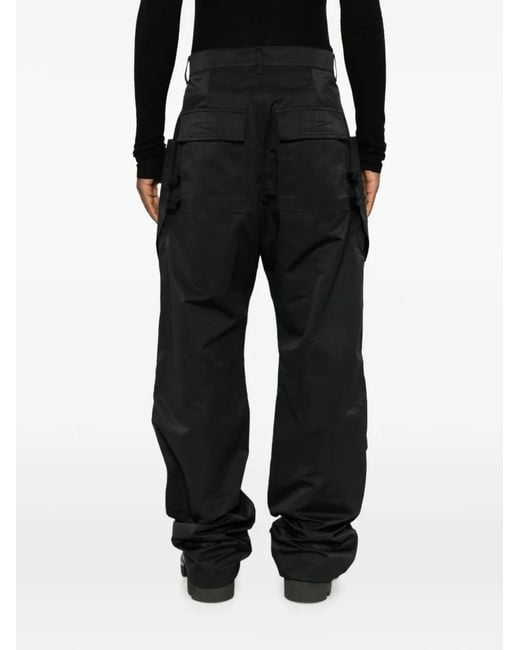 Rick Owens Black Cargo-Pocket Trousers for men
