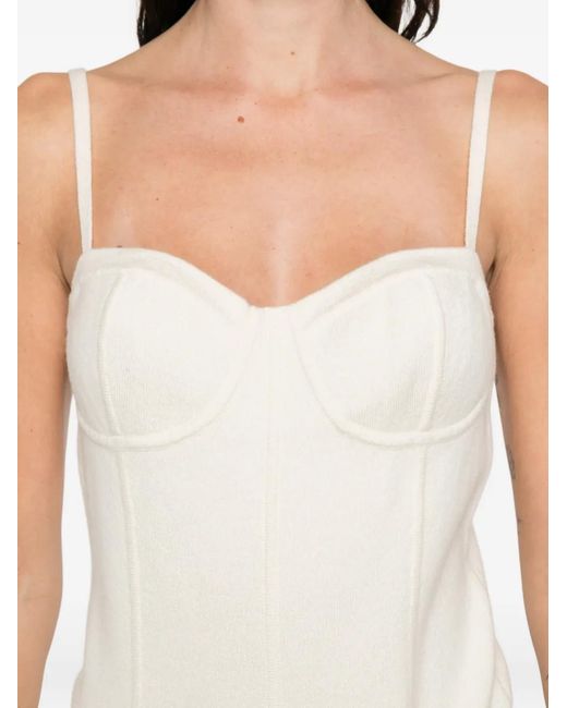 Soft Goat White Double Knit Singlet Corset