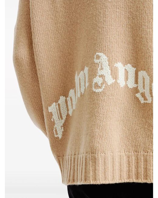 Palm Angels Natural Sweaters Beige for men