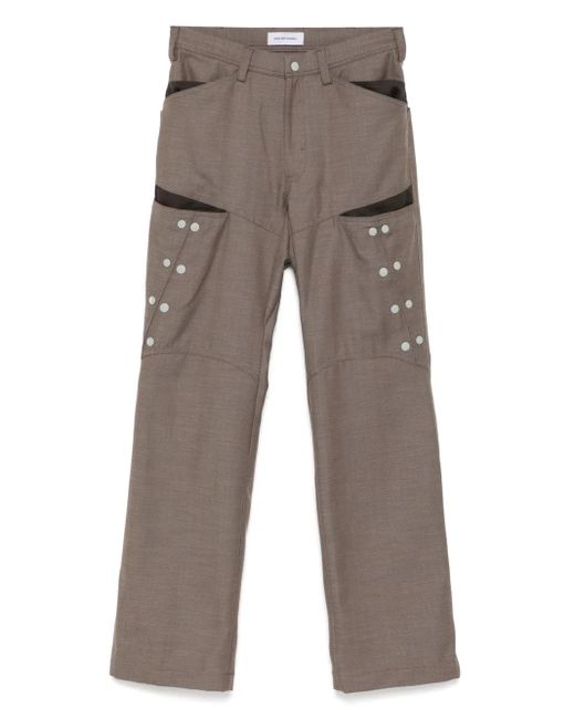 Kiko Kostadinov Gray Inex Snap Trousers for men