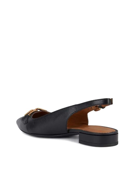 Geox Black Slingback Pumps