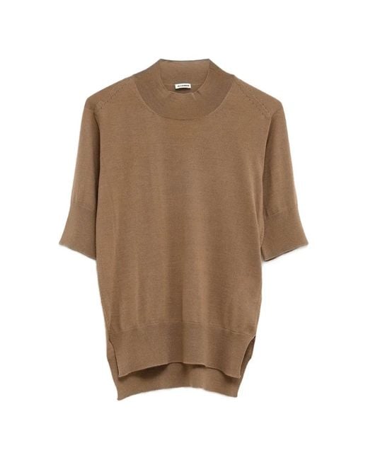 Jil Sander Brown Crew-Neck T-Shirt