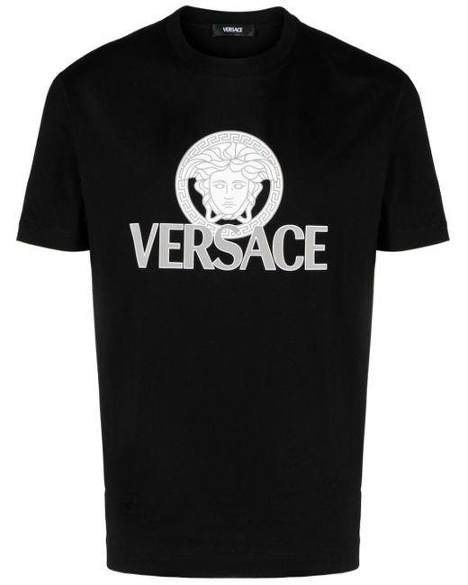 Versace T-Shirt mit Medusa-Print in Black für Herren