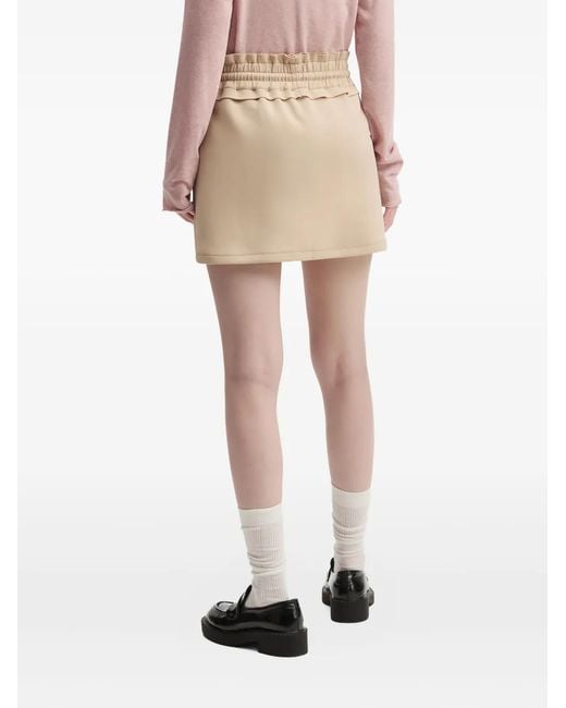 B+ AB Natural Ruffle-Detail Mini Skirt