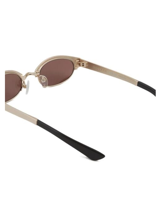 Alexander McQueen Pink Ellipse Oval-Frame Sunglasses
