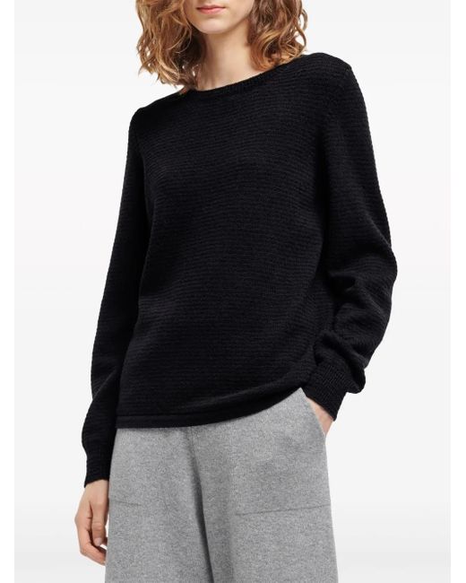 Barrie Blue Striped Ribbed-Knit Jumper