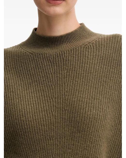 Ouí Green Funnel Neck Knitwear