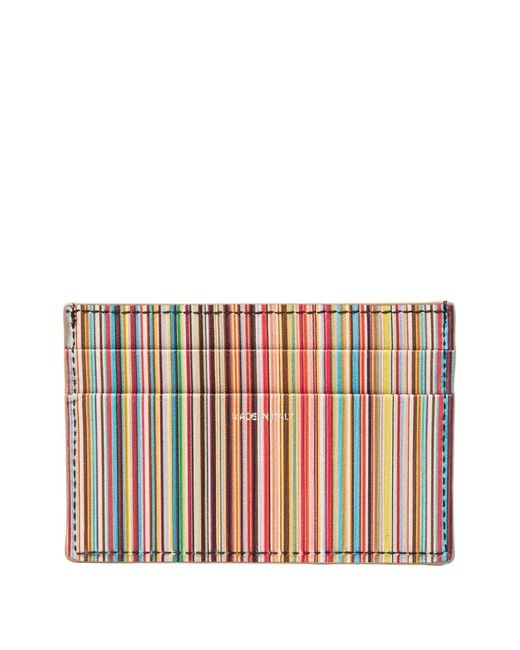 Paul Smith Brown Striped Cardholder for men