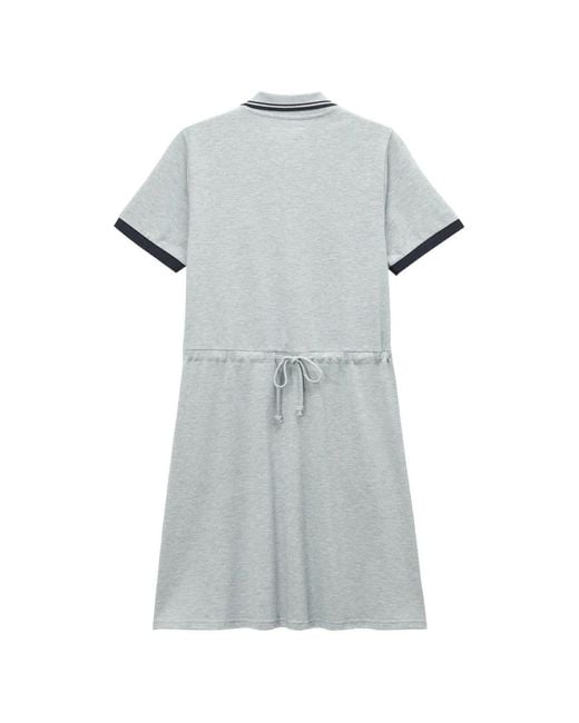 Chocoolate Gray Robe Courte Polo À Lien De Resserrage