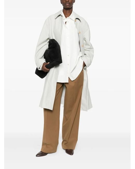 The Row White Single-Breasted Coat