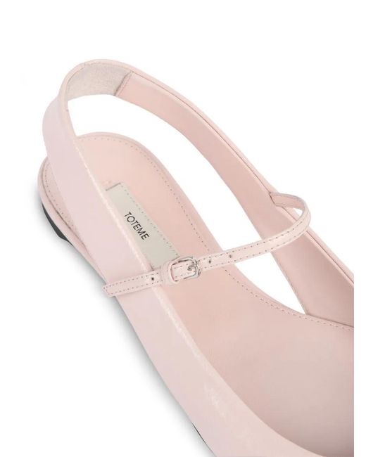 Totême  Pink Slingback Naplack Mary Janes