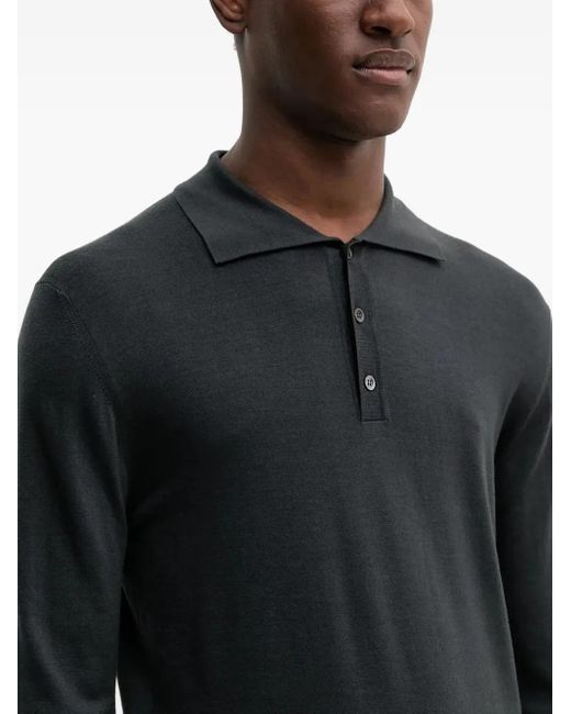 Polo de manga larga Barena de hombre de color Gray