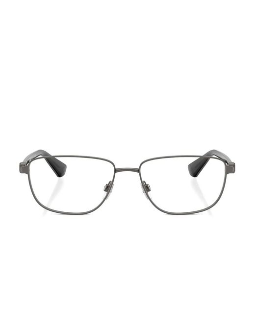 Burberry Gray Rectangle-Frame Glasses for men
