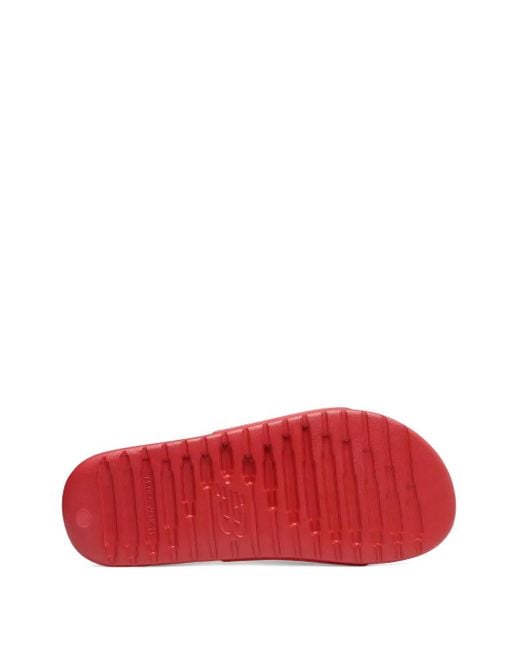 New Balance Pantoletten Mit Logo-Prägung in Red für Herren