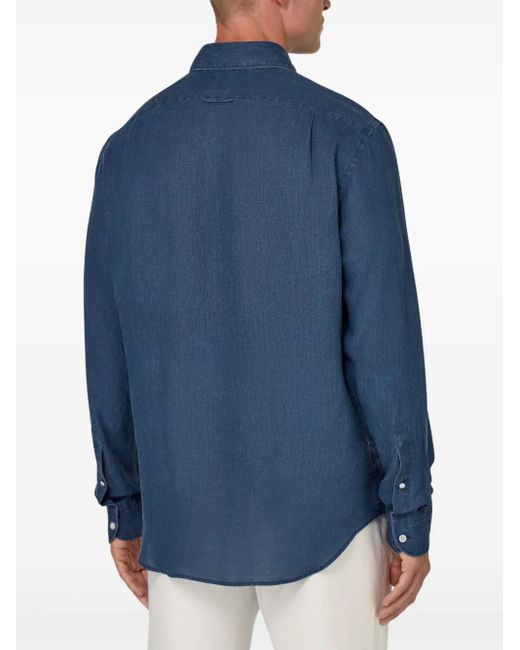 Boggi Blue Linen Shirt for men