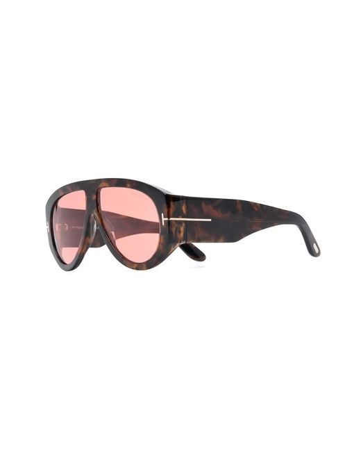 Tom Ford Brown Bronson Pilot-Frame Sunglasses