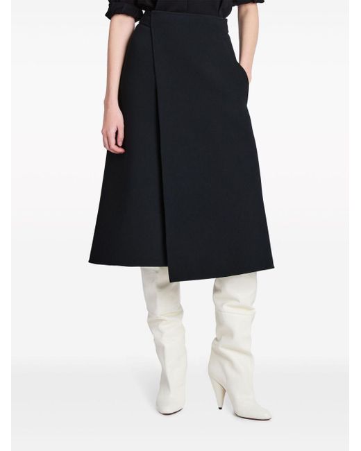 Falda midi con diseño cruzado Proenza Schouler de color Black