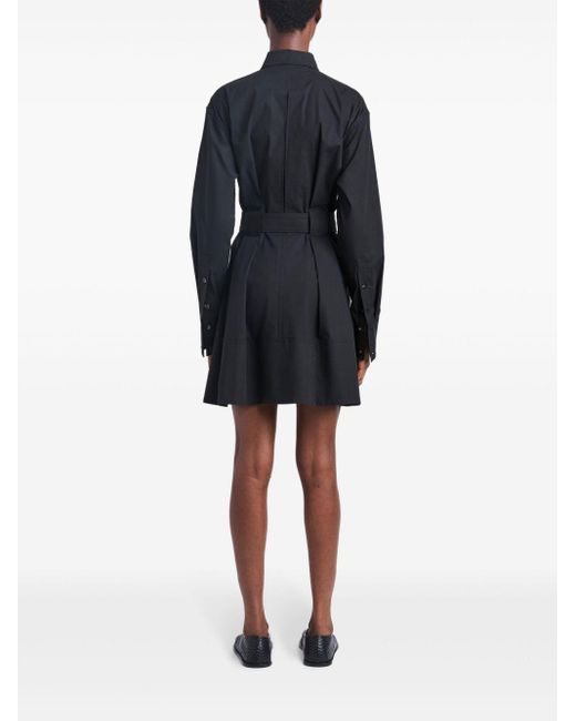 Proenza Schouler Black Long-sleeve Poplin Shirt Dress