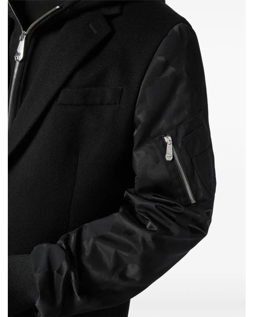 Abrigo Gianni con motivo militar Philipp Plein de hombre de color Black