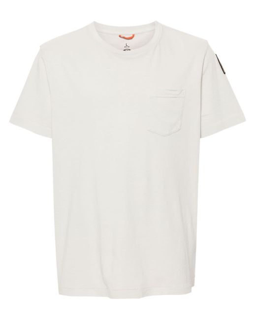 Camiseta con parche del logo Parajumpers de hombre de color White