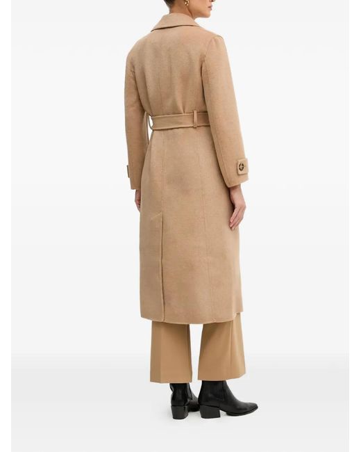Pedro Del Hierro Madrid Natural Belted Double-Breasted Coat