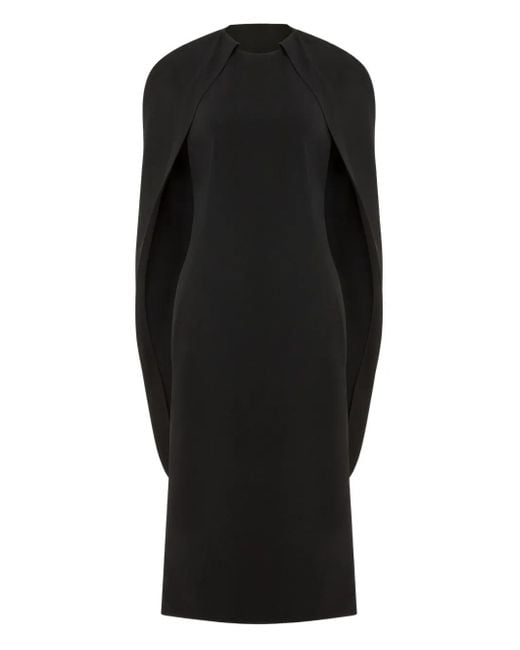 Alberta Ferretti ケープスリーブ ドレス Black