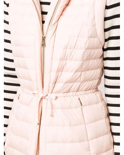 Woolrich Pink Hibiscus Hooded Goose-Down Gilet