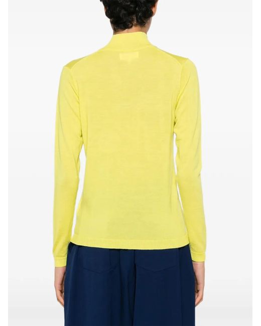 Psophia Yellow High-Neck Sweater