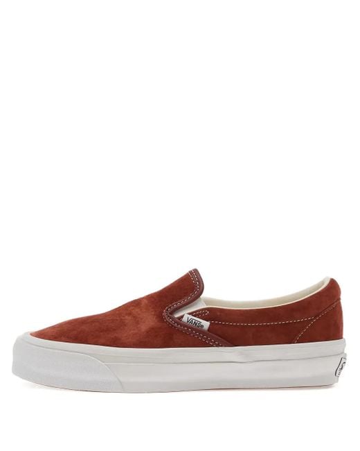 Vans Brown Lx Classic 98 Slip-On Sneakers