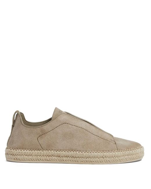 Zegna Triple Stitch Espadrilles in Brown für Herren