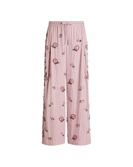 Dolce & Gabbana Pink Vanity Trousers With Embroidery for men