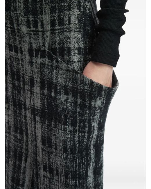 Jupe Drapée À Imprimé Abstrait Y's Yohji Yamamoto en coloris Gray